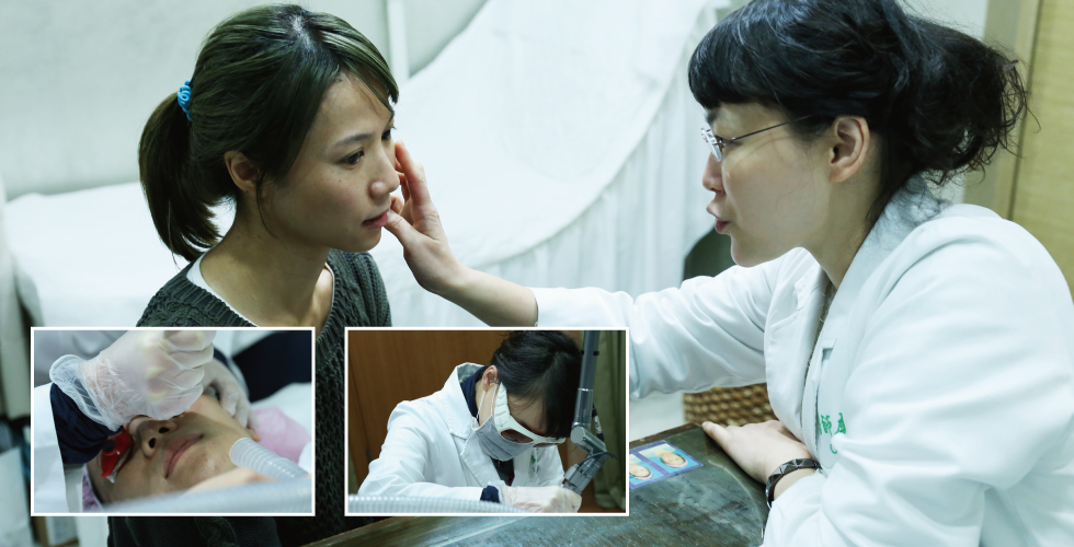 看我很緊張的樣子,還好盧醫師手法很溫柔,讓我忘了自己躺在診療床上!